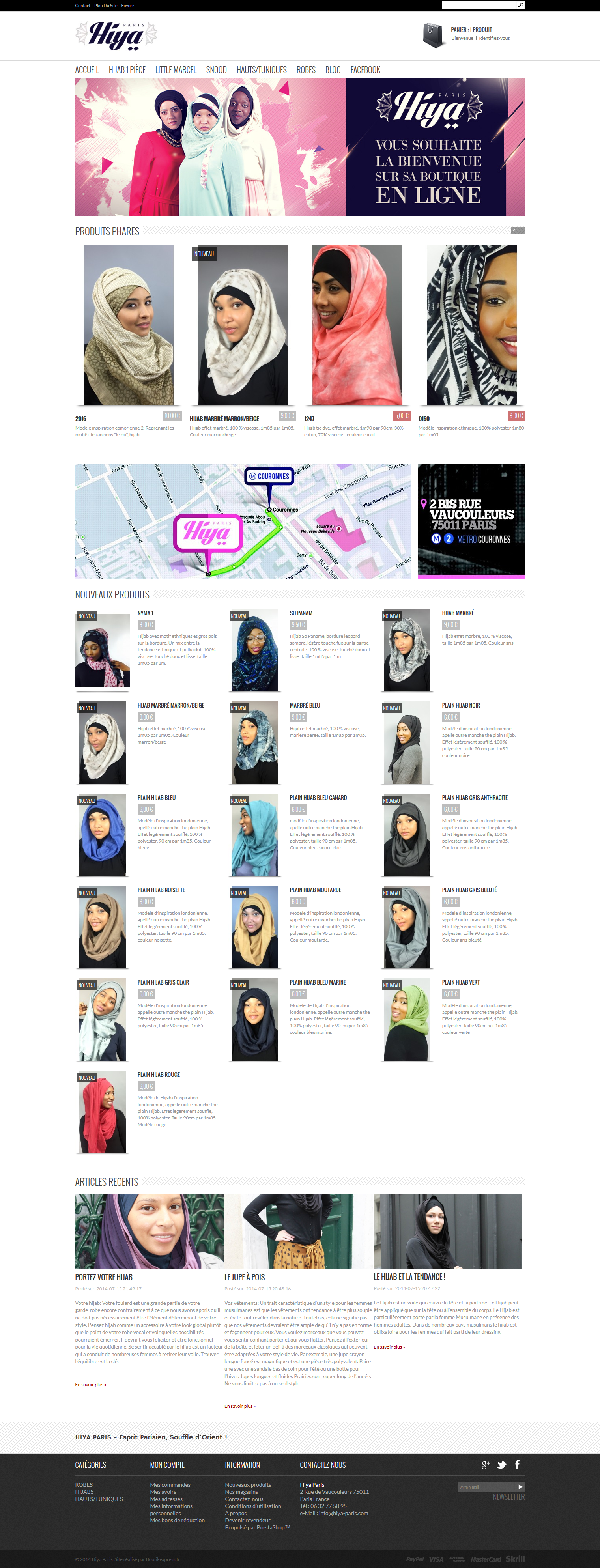 Site PrestaShop Muslim Hiya Paris