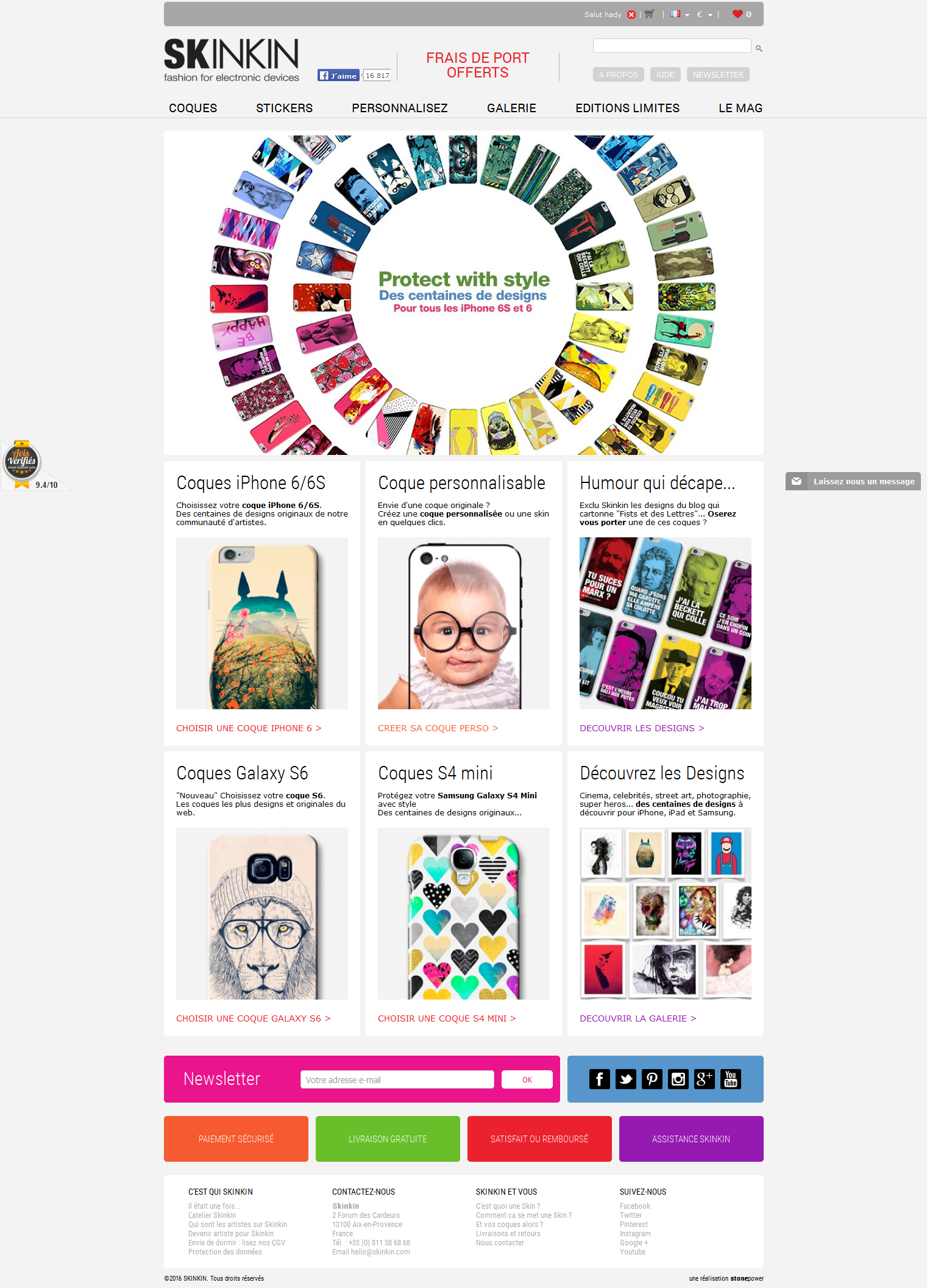 prestashop coque personnalisable skinkin com