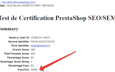 Certification PrestaShop SEO/SEM